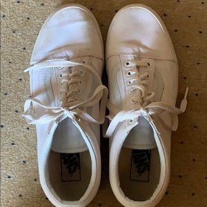 Women’s white lace up Vans
